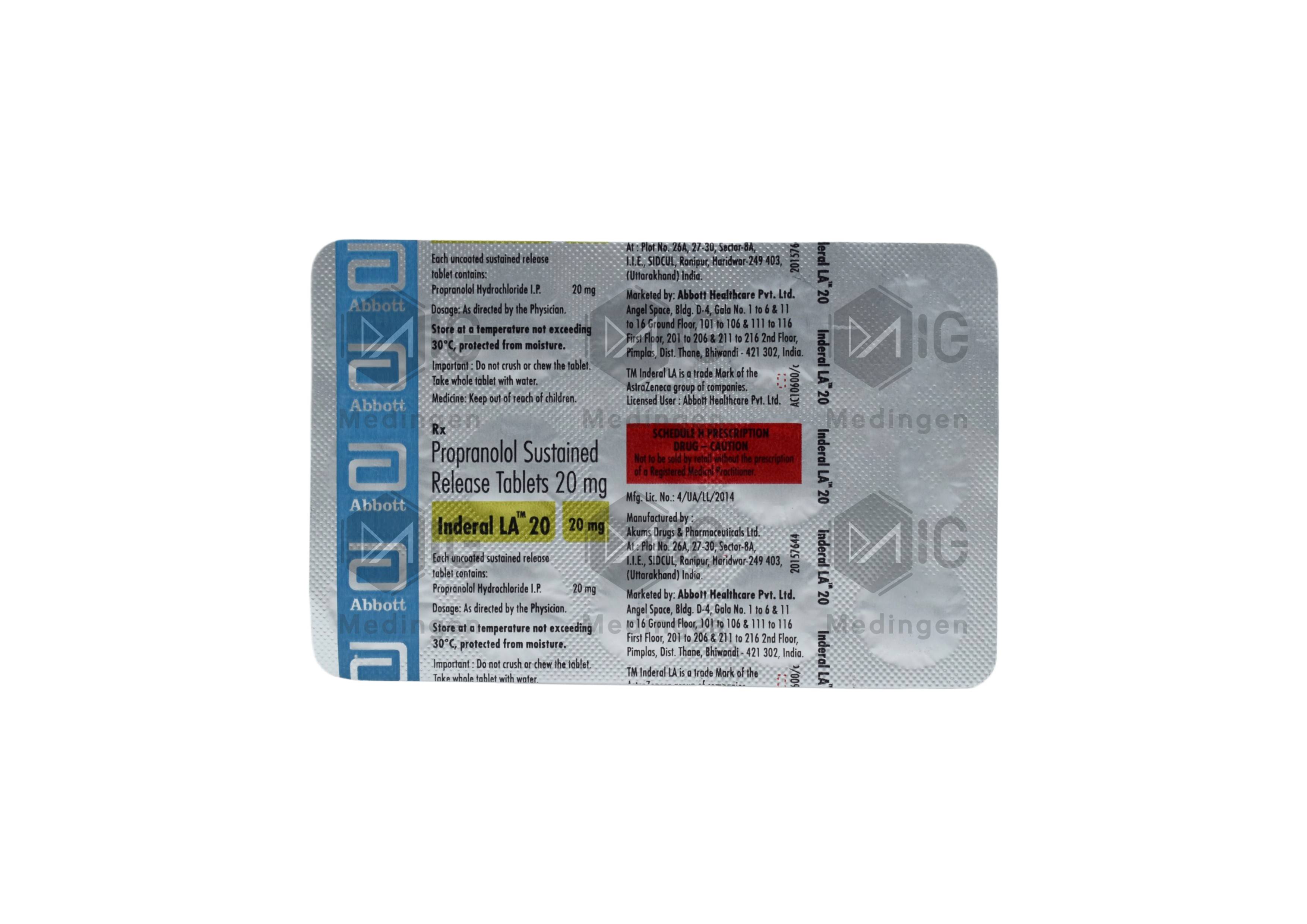 INDERAL LA 20MG